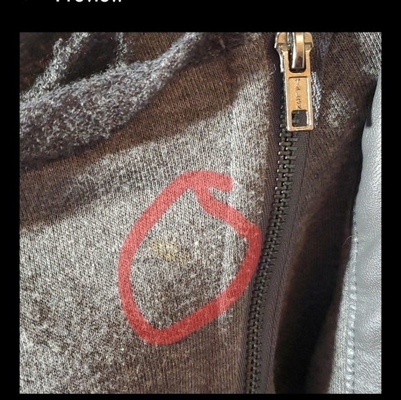 Blank Nyc- Gray/Black Faux leather Jacket Slant Zip Edgy Mod grunge Sz.Small - Picture 10 of 10